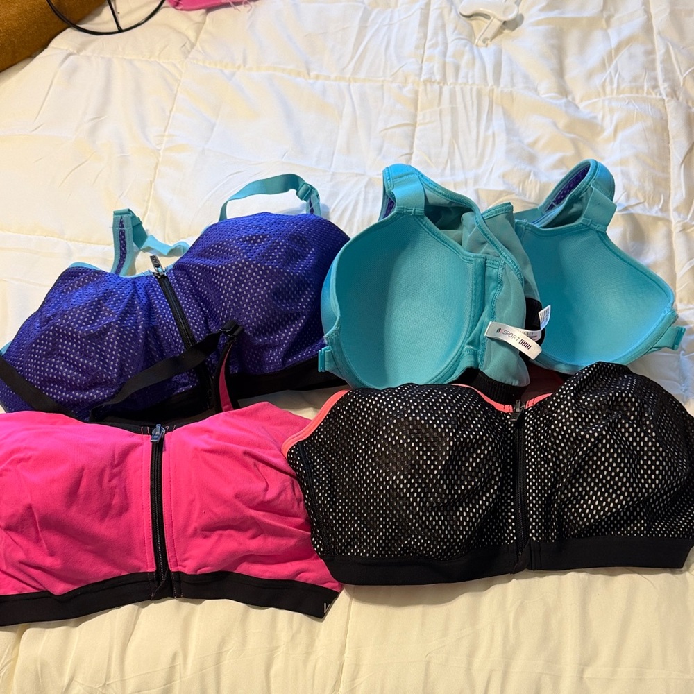 Victoria's Secret Sports Bras - Purple, Pink, and Teal